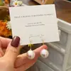 Pendientes Largos de Borla de Perla y Laca de Lujo Ligero Estilo Francés, Diseño de Nicho Simple y Dulce, Pendientes Largos de Moda