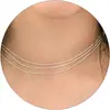 Amazon Cadena de eslabones Flash Transfronteriza Elegante Collar de Corazón Abierto Estrella Abierta Joyería de Moda Trendy para Chicas
