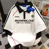 Camiseta Versátil Estilo Coreano com Gola Polo e Manga Curta para Homens e Mulheres, Novo Estilo de Verão, Solta e Emagrecedora, Tops Street Personalizados para Casais Ins