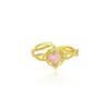Anillo de Flor de Hielo Calado de Filigrana de Plata de Ley S925 con un Toque de Lujo Ligero y Alta Gama, Anillo Abierto con Corazón de Circonita Microincrustado Venta al por Mayor