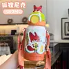 Copo térmico infantil Zootopia, aço inoxidável de alta estética, design fofo de desenho animado para estudantes, copo pequeno portátil com tampa traseira