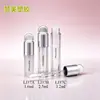 Tubo de Brillo de Labios de Pequeña Capacidad 1.6ml 2.5ml 3.2ml Tubo Vacío Tapa Plateada Mate Tubo Redondo Esmerilado para Brillo de Labios Material de Empaque Personalización