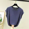 Nova Camiseta de Verão 2025 Sem Mangas para Mulheres, Camisa Básica Versátil de Modal, Camada Interna Fina, Top de Cor Pura Tamanho Grande