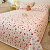 Conjunto de Três Peças Capa de Cama e Fronhas Fofas e Grossas Leite Fleece Colchão Estação Outono e Inverno Quente Macio Confortável Coração de Menina Capa de Cama