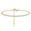Mecanismo de Cierre Cadena Pulsera de Plata S925 Fila Única Circonita Diamante Artificial Pulsera Venta Directa de Fábrica