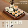 Conjunto de Chá Kung Fu Cerâmica Ru Retro Chinês Moda Nacional Novo Conjunto Bandeja de Chá Cerâmica Doméstico Negócios Presente Logo Personalizado