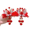 Accesorios para el Cabello Infantiles Estilo Chino Rojo de Año Nuevo Festivo Mariposa Pasador Saludos de Año Nuevo para Niñas Disfraz Tocados Dinastía Han