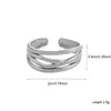 Moda Europea y Americana Anillo Geométrico Hueco Simple de Acero Inoxidable Tendencia Personalizada para Mujer Anillo de Acero de Titanio Abierto Ajustable