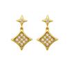 Aretes Coreanos de Trébol de Cuatro Hojas de Oro de 18K con Aguja de Plata 925 para Mujer, Aretes de Alta Gama Elegantes, Simples, Lujo Accesible, Aretes de Circonita, Joyería
