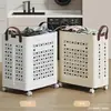 Cesto de Roupas Sujas Cesto de Lavanderia Cesto de Roupas Sujas Dobrável Doméstico Banheiro Alto Valor Grande Capacidade Carrinho