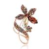 Nuevo Broche de Flor de Pedrería de Lujo de Moda Elegante de Alta Gama para Vestido de Traje de Mujer Joyería Pin Corsage