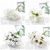 Flor de simulación blanca núcleo de flor flor diy hecho a mano flor envuelta fruta horquilla accesorios para el cabello materiales para accesorios