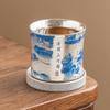 Copa Maestra de Plata Dorada 999 del Fabricante, Copa Giratoria Escena del Río Qingming, Juego de Té de Lujo Accesible, Taza de Té Kung Fu, Regalo de Souvenir