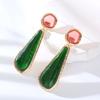 ZA Brincos Vintage Personalizados Longos Coloridos em forma de gota brincos de resina Moda Europeia e Americana luz luxo brincos geométricos