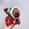Celebridad de internet lindo capibara capibara colgante peluche juguete muñeca bolsa colgante llavero Muñeca Muñeca