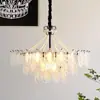 Candelabro Vintage Estilo Francés para Sala de Estar, Lámpara de Cristal de Vidrio Retro Americana de Alta Gama para Dormitorio, Iluminación Artística de Lujo Ligero para Comedor