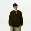 Suéteres de Malha Retrô Novos de Fábrica para Outono e Inverno para Homens e Mulheres, Atmosfera Casual Solta Gola Redonda Tops de Casal Tendência