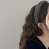 Diadema de Felpa Estilo Dongdaemun Coreano para Mujer, Diadema Ancha de Corona Alta para Otoño e Invierno, Accesorio para el Cabello Versátil de Alta Gama
