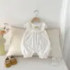 Macacão de Bebê Verão Estilo Fino Shorts para Menina Macacão Roupa de 100 Dias Roupa de Verão para Recém-Nascido Classe A