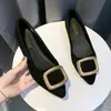 Outono 2023 Casual Slip-on Bico Fino Baixo Sapatos Únicos Sapatos Femininos Estilo Coreano Sapatos Casuais Sapatos de Estudante Fundo Plano Confortável Onda Coreana