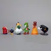 6 Figuras de Mario, 12 Miniaturas de Paisaje para Pasteles de la Serie de Juegos de Mario, Decoraciones Hechas a Mano para Escritorio de Oficina