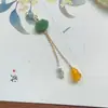 Rope Teñido a Mano Estilo Chino Cheongsam Traje Tang Disfraz Han Botón a Presión Colgante para Mujer Retro Guofeng Colgante Colgante Accesorios para Ropa Botón