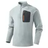 Nueva sudadera con media cremallera cálida de otoño e invierno, manga larga de forro polar, suéter, top deportivo para correr, chaqueta para hombre