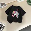 Camisetas de Manga Corta con Cuello Redondo para Niños y Niñas, Estilo Nuevo 2026 Transfronterizo, Tops de Algodón con Estampado de Dibujos Animados de Moda, Tendencia en Ropa Infantil de Media Manga