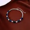 Pulseira com Pingente Redondo de Zircônia Super Brilhante Estilo Francês, Pulseira Exquisita de Luxo Leve de Alta Qualidade, Joia Feminina Fashion e Versátil