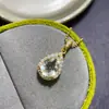 Colgante de Plata de Ley S925 con Ágata Natural Incrustada Estilo Gota de Agua Color Dorado Modelado Venta Directa de Fábrica en Europa y América