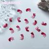 Paquete de material para joyería de uñas rosa Paquete Tres mariposas tridimensionales pez dorado pequeño joyería de uñas de dibujos animados paquete de material de belleza para uñas luminoso