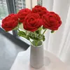 Flor de Ganchillo Tejida a Mano Terminada Regalo Hecho a Mano para San Valentín, Día de la Madre, Cumpleaños Ramo de Rosas Regalo Creativo