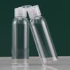 Botella de Plástico de 60 ml Transparente con Tapa Abatible Botella de Muestra Cosmética Botella Dispensadora Squeezable Botella de Aceite Esencial Botella Vacía Producto para el Cuidado de la Piel