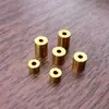Contas Espaçadoras Cilíndricas com Furo Passante em Aço Inoxidável e Ouro 18K Contas Barril DIY Pulseira Colar Joias Contas Tubo Retro Transfronteiriço