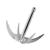 Venta al por mayor de fábrica cuchillo para hierba acuática de pesca cuchillo de ancla plegable para pesca silvestre gancho para arrancar hierba cuchillo cortacésped gancho hierba