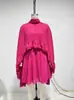 Vestido de pastel con volantes estilo europeo y americano transfronterizo, vestido de vacaciones de otoño de gasa suelta y fluida, artículo de alta venta en stock