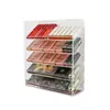 Acrílico Cosméticos Sombra de Ojos Polvera Compacta Lápiz Labial Perfume Base Cushion Esmalte de Uñas Gran Capacidad Exhibición Caja de Almacenamiento Estante