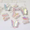 Mariposa Transparente de Lámina Dorada Tridimensional Accesorios de Resina de Cristal Imitación Funda para Teléfono Móvil DIY Accesorios para el Cabello de Estilo Antiguo Materiales Decorativos Creativos