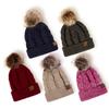 Chapéu quente estilo coreano feminino proteção auricular à prova de frio todos os jogos couro padrão bola de pelo chapéu de malha masculino japonês outono e inverno nova moda chapéu
