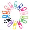 10 Peças/Pacote 12*33mm Chaveiro Colorido com Pintura Fivela de Metal Giratória em Forma de 8 Acessórios para Joias Artesanais DIY