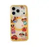 Capa Suporte de Cachorro Dálmata Amarelo Desenho Animado para Apple 17 Pro Max, Compatível com 16 Pro Magnética de Camada Dupla 15 Pro 14