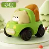 Tiktok mismo estilo niños resistente a caídas inercia linda mascota dibujos animados coche animal excavadora coche de ingeniería juguete educativo
