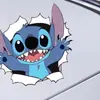 Calcomanía Impermeable para Coche Motocicleta Eléctrica Dibujos Animados Lilo y Stitch Cubre Arañazos Calcomanía Anime para Coche