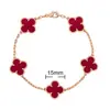 Pulsera de Trébol de Cuatro Hojas y Cinco Flores CNC Oro V Delgado Flor Nueva Edición Artesanía Fina Cadena Gruesa de Nueve Secciones Pulsera de Trébol de Cuatro Hojas de Nácar Blanco Natural