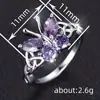 Anel Quadrado de Cristal Zircônia de Verão com Novo Design Transfronteiriço Europa e Estados Unidos Amazon Anel de Família Pedra de Nascimento Feminino