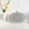 Bolsa de Festa LAGO DE SAC Flor de Cristal - Bolsa de Mão Feminina com Pedrarias e Alça, Dourado/Prata