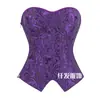 Modelador de Corpo Estilo Corte com Tecido Jacquard Multicolorido, Bojos com Aro, Corselete Zíper Modelador Corporal para Realçar o Busto Feminino