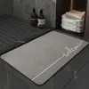 Tapete de Terra de Diatomáceas Amazon Transfronteiriço para Entrada de Banheiro e Vaso Sanitário, Tapete de Chão de Banheiro Antiderrapante de Secagem Rápida
