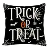 La Serie de Halloween Más Popular de Amazon Funda de Almohada de Lino Calavera Calabaza Fantasma Blanco y Negro Estampado Cojín Cojín para Sofá