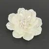 Accesorios de Ropa de Flor de Doble Capa Peonía Camelia S007 Flor Cosida a Mano Flor de Perla de Imitación ABS Calcomanía